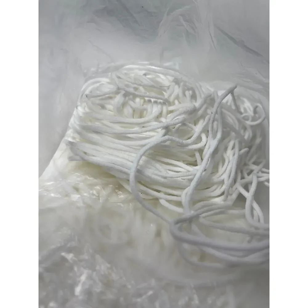 LOT White Elastic Cord String — Mixed Sizes! Sewing Clothing Crafts Masks 1.7lbs